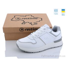 Кросівки чоловічі модні Весна/осінь AMO23304 white (8 пар р.41-45) "Restime" недорого оптом від прямого постачальника