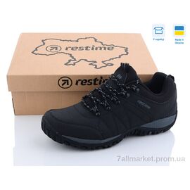 Кросівки чоловічі модні Весна/осінь PMO23603 black (8 пар р.41-45) "Restime" недорого оптом від прямого постачальника