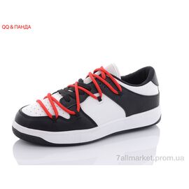Фотография Кроссовки женские модные Весна/осень BK75 white-black (8 пар р.36-41) "QQ&Панда" недорого оптом от прямого поставщика