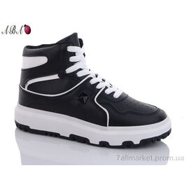 Фотография Кроссовки женские модные Весна/осень BK72 black (8 пар р.36-41) "Aba" недорого оптом от прямого поставщика