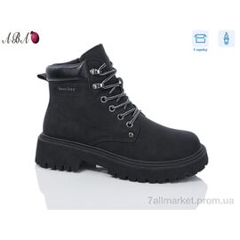 Черевики жіночі стильні Весна/осінь JP17-1 black (8 пар р.36-41) "Aba" недорого оптом від прямого постачальника