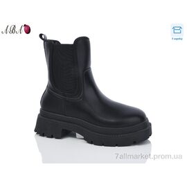 Черевики жіночі стильні Весна/осінь JP28 black (8 пар р.36-41) "Aba" недорого оптом від прямого постачальника