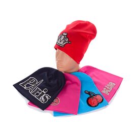 Фотография Шапка детская на девочку DI1421 mix р.4-10 "Mabi" недорого оптом от прямого поставщика