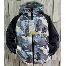 Фотография Куртка детская демисезонная на мальчика 5518 black-blue р.100-130 "Bravo" недорого оптом от прямого поставщика