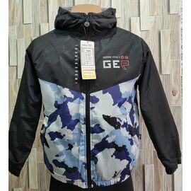 Фотография Куртка детская демисезонная на мальчика 5522 black-blue р.140-170 "Bravo" недорого оптом от прямого поставщика