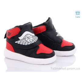 Фотография Кроссовки детские модные Весна/осень KJ06 black-red (8 пар р.25-30) "Style-baby-Clibee" недорого оптом от прямого поставщика