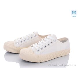 Фотография Кеды женские стильные Весна/осень T86 белый (7 пар р.36-40) "КалориЯ" недорого оптом от прямого поставщика