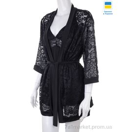 Фотография Ночная рубашка Весна/осень 0511 black (3 шт. р.сетка S-L) "Nadia & Natali" недорого оптом от прямого поставщика