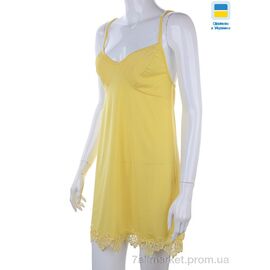 Фотография Ночная рубашка Весна/осень 8289 yellow батал (3 шт. р.сетка 50-54) "Nadia & Natali" недорого оптом от прямого поставщика