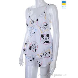 Піжама жіноча Весна/осінь 2102 white (3 шт. р.сіткаS-L) "Nadia & Natali" недорого оптом від прямого постачальника