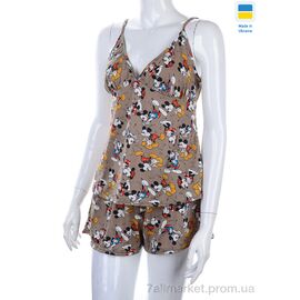 Фотография Пижама женская Весна/осень 2102 brown (3 шт. р.сетка S-L) "Nadia & Natali" недорого оптом от прямого поставщика