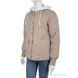 Куртка жіноча Весна/осінь 6215-1 d.beige (6 шт. р.сіткаM-2XL) "Turn Hug" недорого оптом від прямого постачальника
