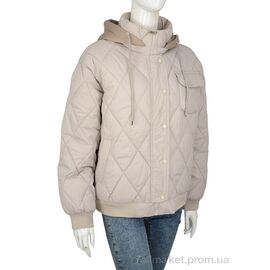 Фотография Куртка женская Весна/осень 910 l.beige (6 шт. р.сетка M-2XL) "Turn Hug" недорого оптом от прямого поставщика