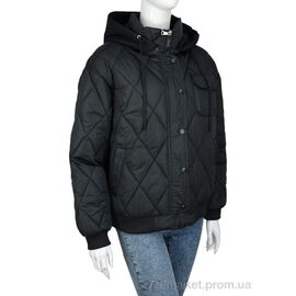 Куртка жіноча Весна/осінь 910 black (6 шт. р.сіткаM-2XL) "Turn Hug" недорого оптом від прямого постачальника