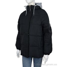 Куртка жіноча Весна/осінь 8208 black (5 шт. р.сіткаM-2XL) "Turn Hug" недорого оптом від прямого постачальника