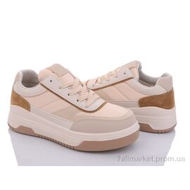 Кросівки жіночі модні Весна/осінь 20-993-1 beige (8 пар р.36-41) "Violeta" недорого оптом від прямого постачальника
