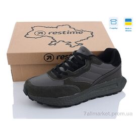 Кросівки чоловічі модні Весна/осінь YM023202 khaki (8 пар р.41-46) "Restime" недорого оптом від прямого постачальника