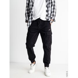 Джоґери чоловічі 1693 black р.29-31 "Seven Group" недорого оптом від прямого постачальника