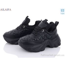Кросівки жіночі модні Весна/осінь K8010 black (6 пар р.36-41) "Ailaifa" недорого оптом від прямого постачальника