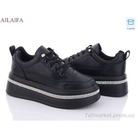 Кросівки жіночі модні Весна/осінь 8310 black (6 пар р.36-41) "Ailaifa" недорого оптом від прямого постачальника