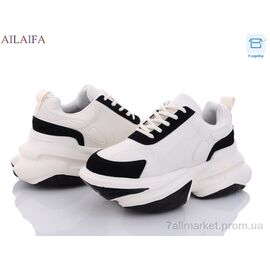 Кросівки жіночі модні Весна/осінь 8202 beige-black (6 пар р.36-41) "Ailaifa" недорого оптом від прямого постачальника