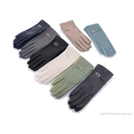Рукавички жіночі Весна/осінь Кожзам 06 mix (12 шт. р.сітка6,5-8,5) "KUINH" недорого оптом від прямого постачальника