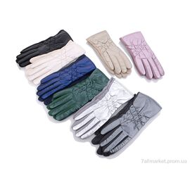 Рукавички жіночі Весна/осінь Плащівка 3 mix (12 шт. р.сітка6,5-8,5) "KUINH" недорого оптом від прямого постачальника