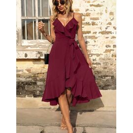 Фотография Платье летнее женское 500 wine р.42-50 "INNA" недорого оптом от прямого поставщика