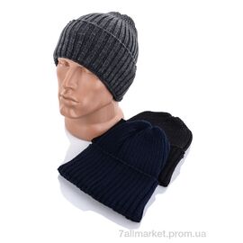 Фотография Шапка мужская Весна/осень LEN15 mix флис (5 шт. р.сетка 54-60) "Red Hat" недорого оптом от прямого поставщика