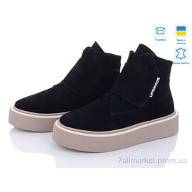 Черевики жіночі стильні Весна/осінь 7060-39 черн. замш (6 пар р.36-40) "A.N.I.One" недорого оптом від прямого постачальника