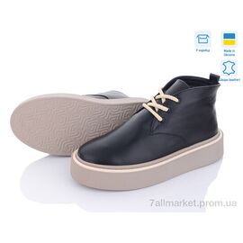 Черевики жіночі стильні Весна/осінь 7001-39 черн кож (6 пар р.36-40) "A.N.I.One" недорого оптом від прямого постачальника