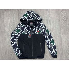 Фотография Куртка детская демисезонная на мальчика 7705 black-green р.8-16 "iBamBino" недорого оптом от прямого поставщика