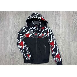 Фотография Куртка детская демисезонная на мальчика 7708 black-red р.8-16 "iBamBino" недорого оптом от прямого поставщика