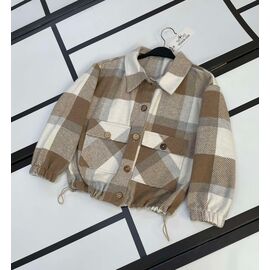 Фотография Куртка детская демисезонная на девочку 8761 brown р.134-158 "iBamBino" недорого оптом от прямого поставщика