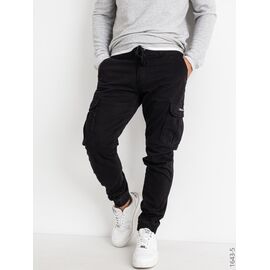 Джоґери чоловічі 1643-5 black р.29-38 "Seven Group" недорого оптом від прямого постачальника