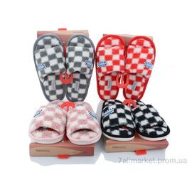 Фотография Тапки женские для дома Весна/осень D23 mix (24 пар р.36-41) "Obuvok" недорого оптом от прямого поставщика