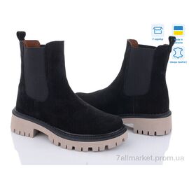 Черевики жіночі стильні Весна/осінь 80 чорний з демі (6 пар р.36-40) "Mona Lisa" недорого оптом від прямого постачальника