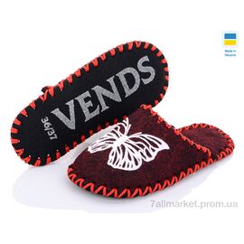 Фотография Тапки женские для дома Весна/осень 203W бордо (9 пар р.36-41) "Active" недорого оптом от прямого поставщика