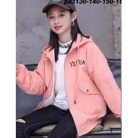 Фотография Ветровка детская на девочку 8801 peach р.130-160 "Gold Kids" недорого оптом от прямого поставщика