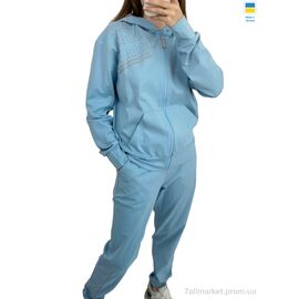 Спортивний костюм жіночий Весна/осінь 00255 блакитний (4 шт. р.сіткаS-XL) "Kram" недорого оптом від прямого постачальника