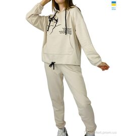 Спортивний костюм жіночий Весна/осінь 25.603 бежевий (3 шт. р.сіткаXL-3XL) "Kram" недорого оптом від прямого постачальника