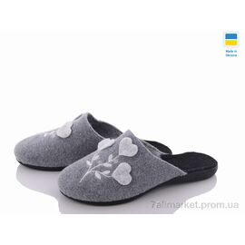 Фотография Тапки женские для дома Весна/осень 1 т.сер (6 пар р.36-40) "Inblue" недорого оптом от прямого поставщика