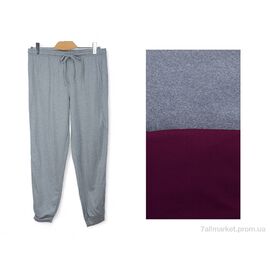 Фотография Спортивные брюки женские Весна/осень 0830-1211 bordo-grey mix (30 шт. р.сетка XS-3XL) "LOOK STOCK" недорого оптом от прямого поставщика