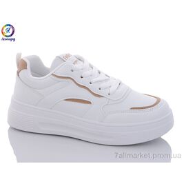 Фотография Кроссовки женские модные Весна/осень F2188 white-beige (6 пар р.36-40) "Леопард" недорого оптом от прямого поставщика