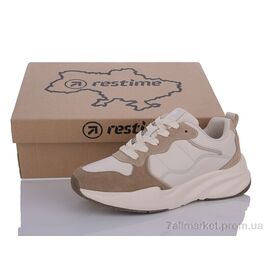 Кросівки жіночі модні Весна/осінь AWB24014 beige (8 пар р.36-41) "Restime" недорого оптом від прямого постачальника