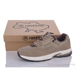 Кросівки чоловічі модні Весна/осінь HMB24068 brown (8 пар р.41-46) "Restime" недорого оптом від прямого постачальника