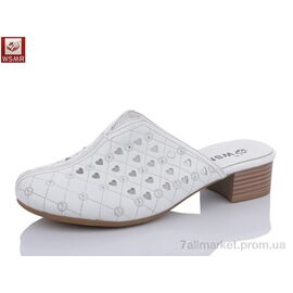Фотография Шлепки женские облегченные Лето A102-1 white (8 пар р.36-41) "WSMR" недорого оптом от прямого поставщика