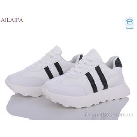 Кросівки жіночі модні Весна/осінь 2393 white-black піна (6 пар р.36-41) "Ailaifa" недорого оптом від прямого постачальника