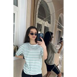 футболка жіноча 102 white-green р.42-56 "VALENTINA" недорого оптом від прямого постачальника