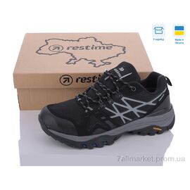 Кросівки чоловічі модні Весна/осінь OMB24050 black (8 пар р.41-45) "Restime" недорого оптом від прямого постачальника